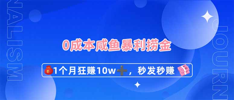 （14257期）0成本闲鱼暴利捞金，1个月狂赚10W+，秒发秒赚新玩法-豪合科技站