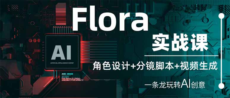 (14225期)Flora实战课:角色设计+分镜脚本+视频生成,一条龙玩转AI创意-豪合科技站