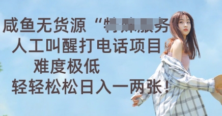 咸鱼无货源人工叫醒打电话项目，难度极低， 轻轻松松日入一两张-豪合科技站