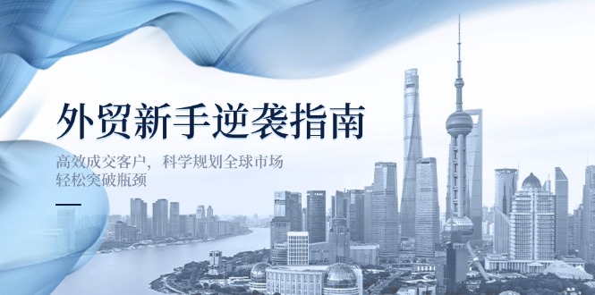 （14201期）外贸新手逆袭指南：高效成交客户，科学规划全球市场，轻松突破瓶颈-豪合科技站