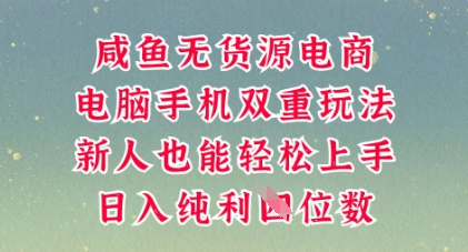 咸鱼无货源电商，多种运营方式，带你从零到一拿结果，可做代运营，也可软件一键发布【揭秘】-豪合科技站